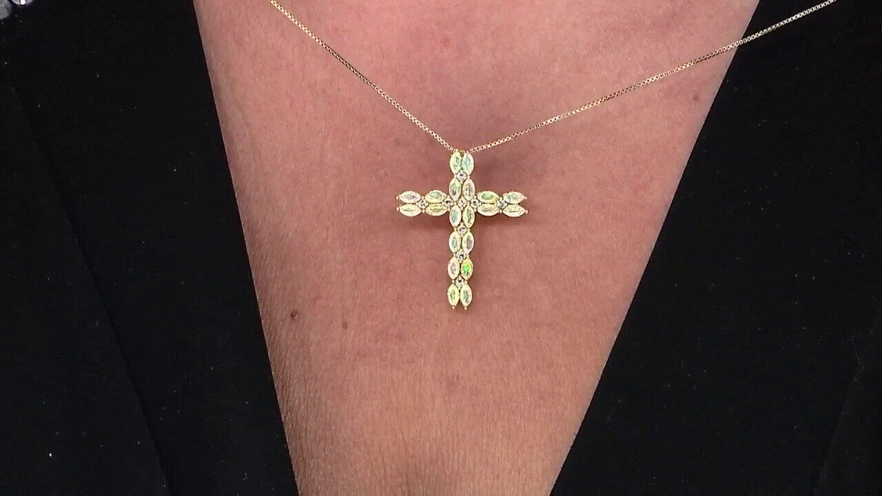 Video Pendentif en argent et Opale Welo