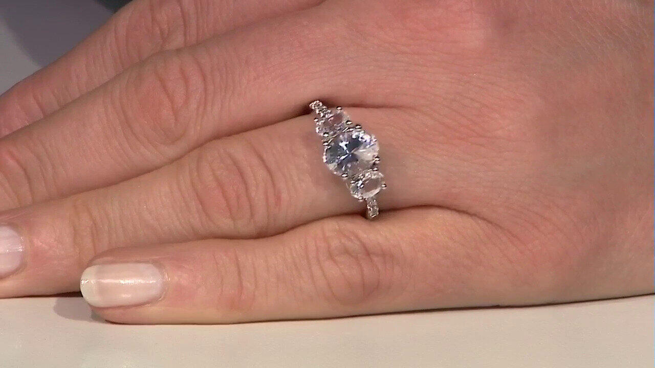Video Anello in argento con Danburite
