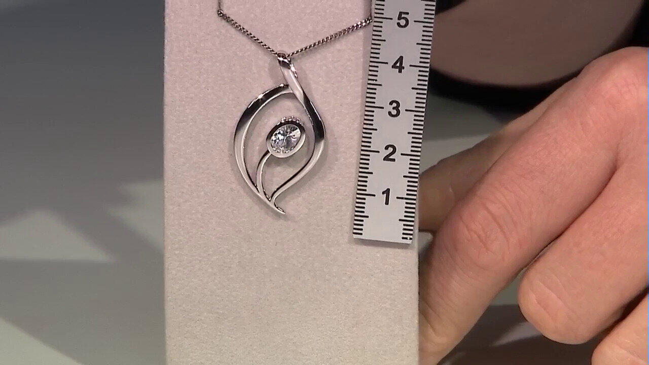 Video Danburite Silver Pendant