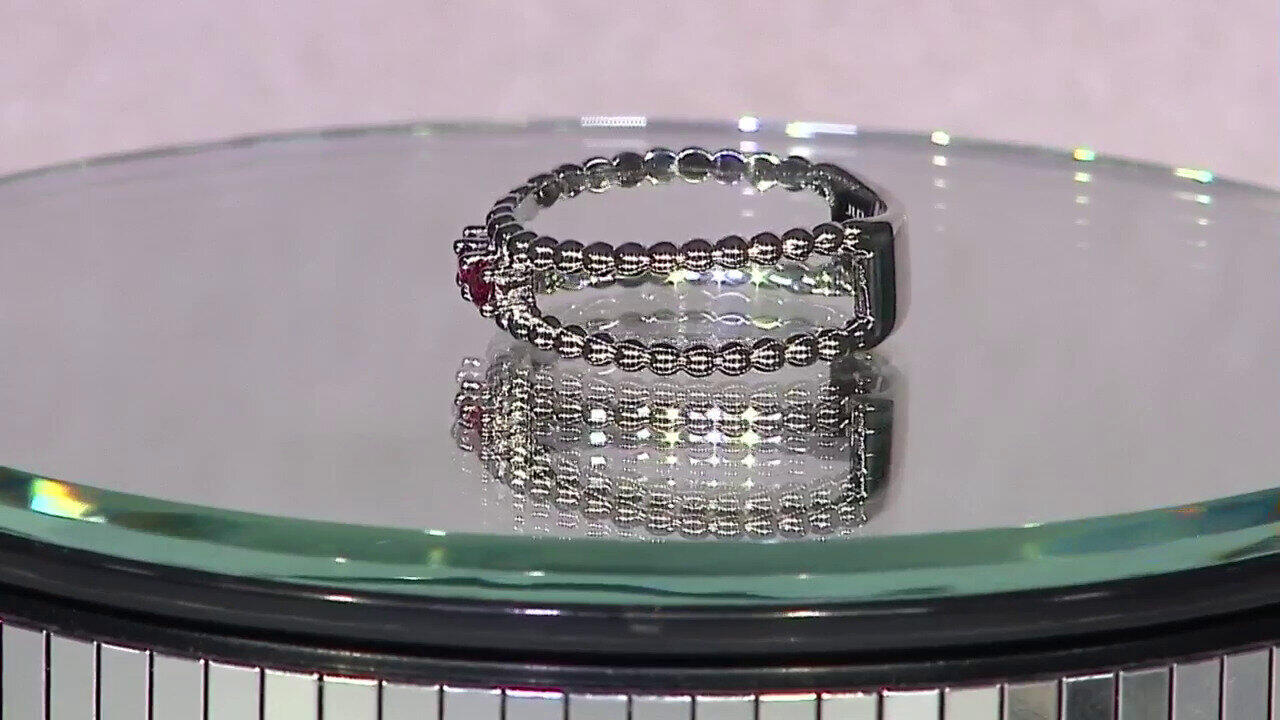 Video Edelroter Spinell-Silberring (de Melo)