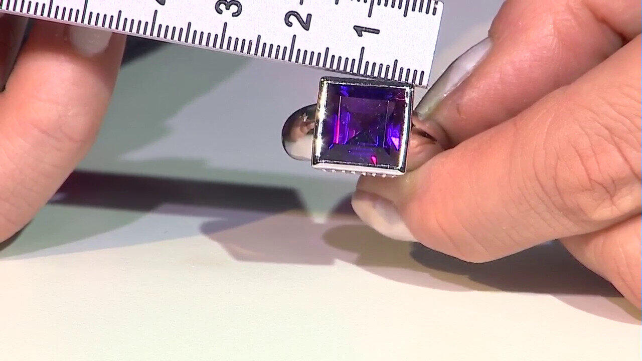 Video Anello in argento con Ametista Zambiana (de Melo)
