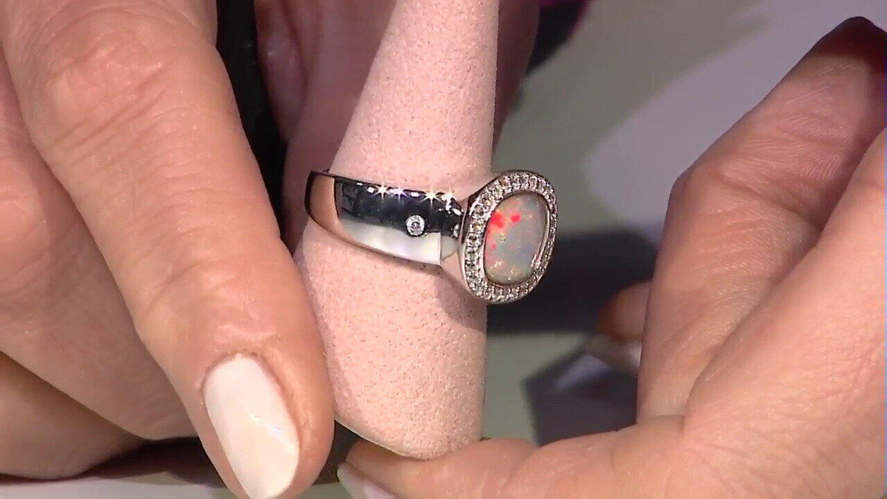 Video Bague en argent et Opale Welo AAA (de Melo)