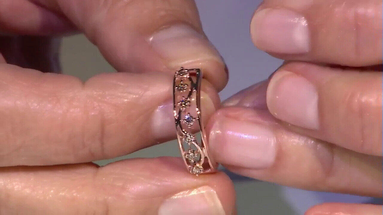Video Bague en or et Diamant rose de France SI1 d'Argyle  (Annette)