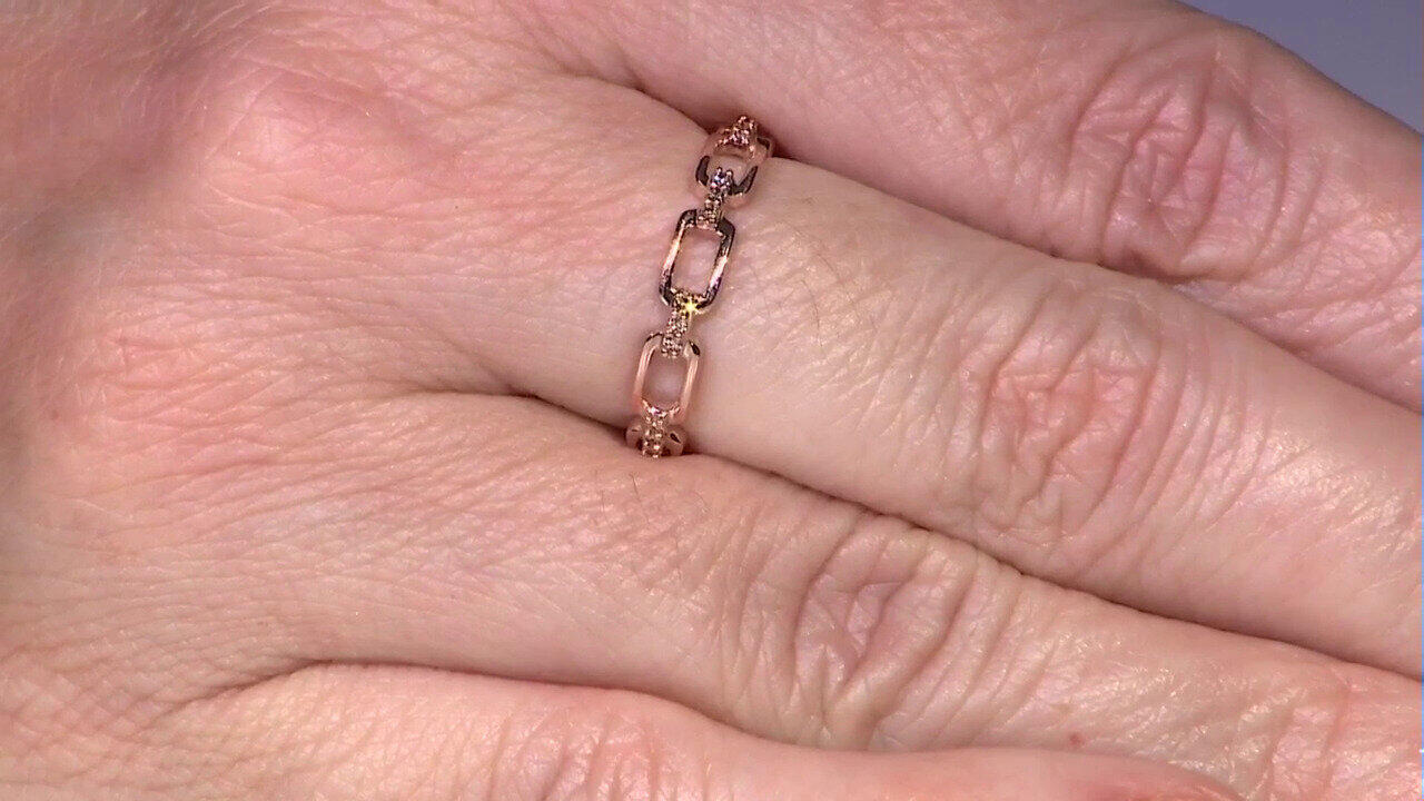 Video Anello in oro con Diamante Rose de France SI1 di Argyle (Annette)