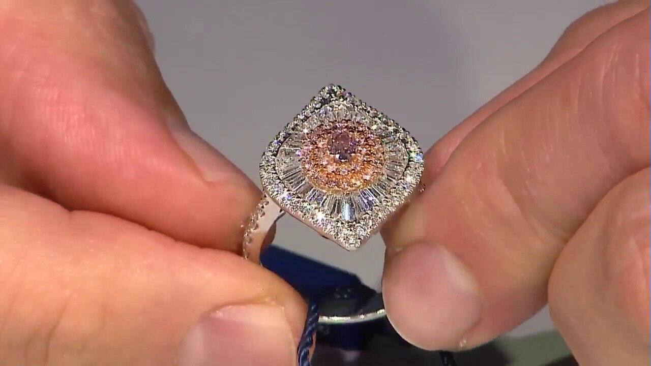 Video Anello in oro con Diamante Rosa I1 (CIRARI)