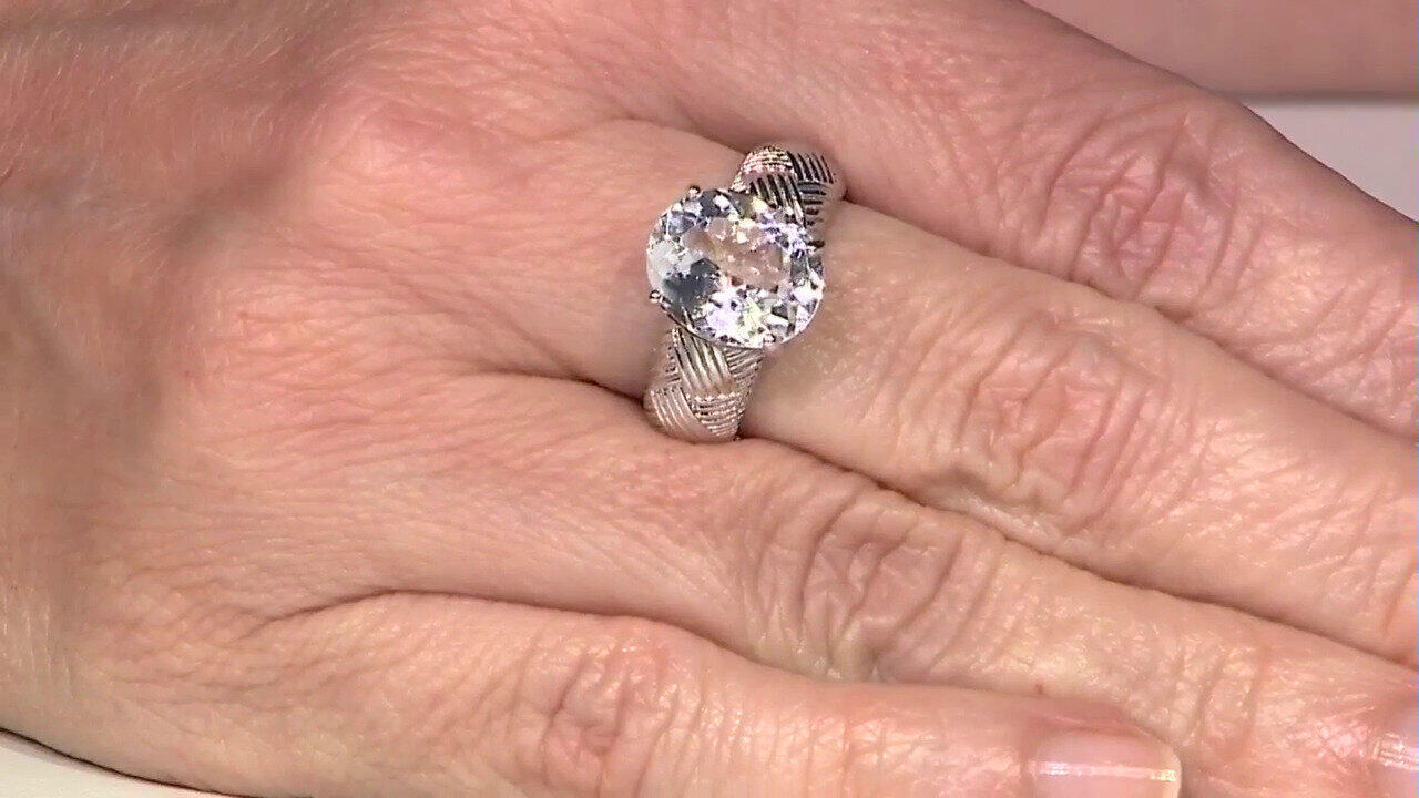Video Bague en argent et Topaze blanche