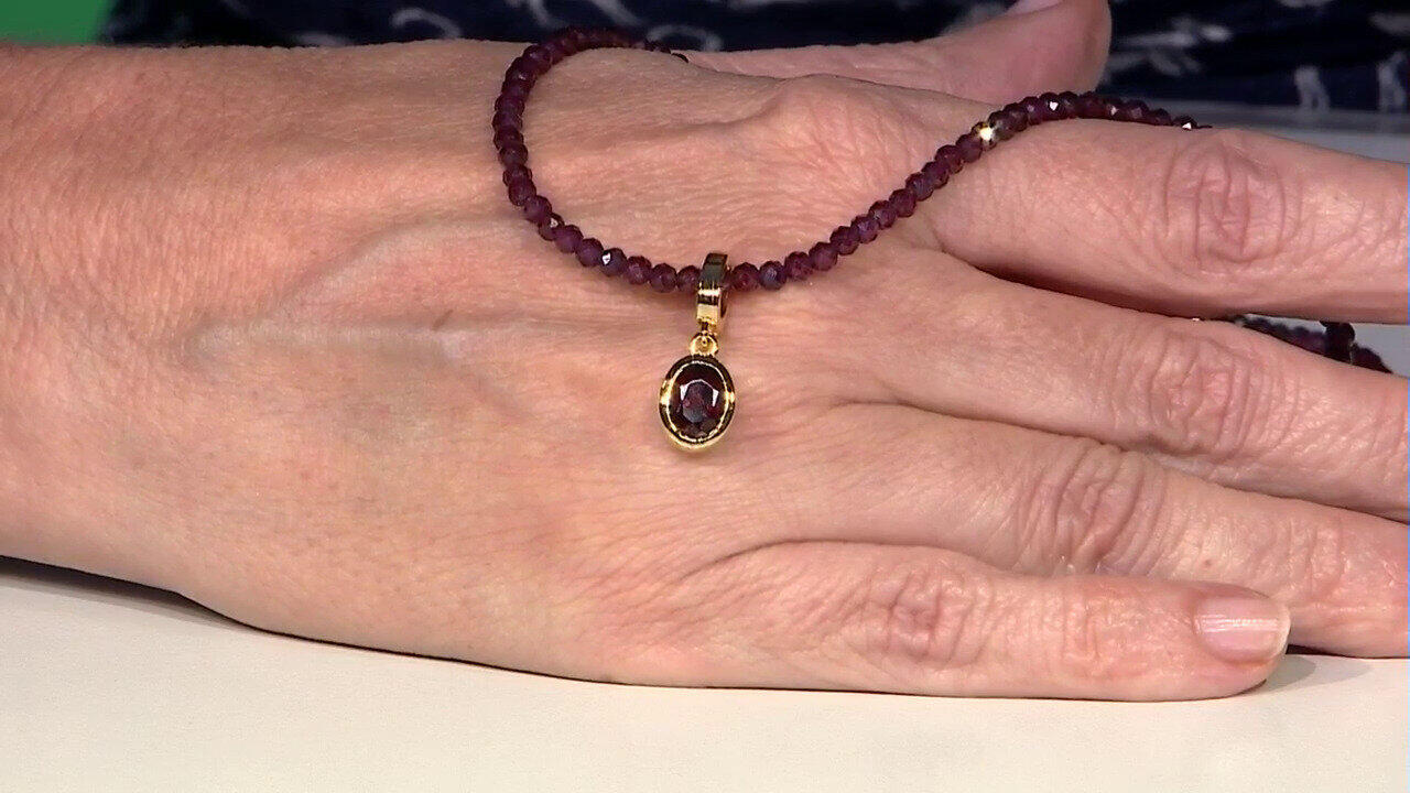 Video Collana in argento con Rodolite
