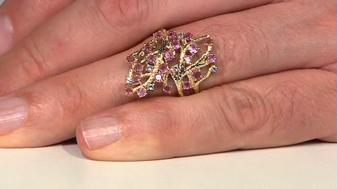 Video Bague en argent et Tourmaline rose du Brésil