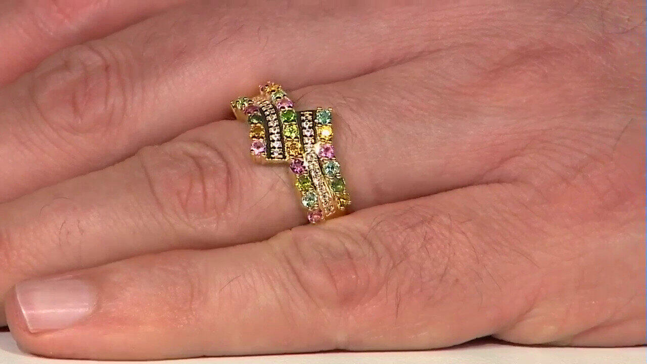 Video Zilveren ring met toermalijnen