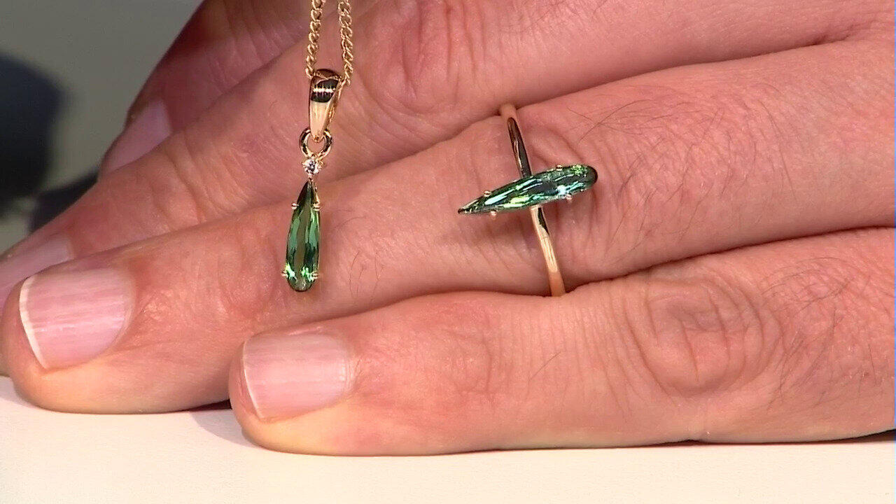 Video 9K Santa Rosa Tourmaline Gold Ring