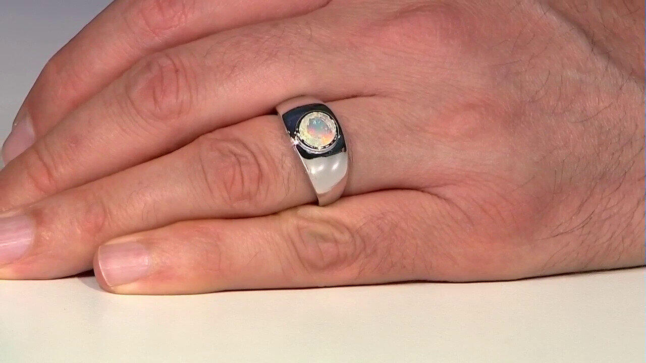 Video Anello in argento con Opale di Welo