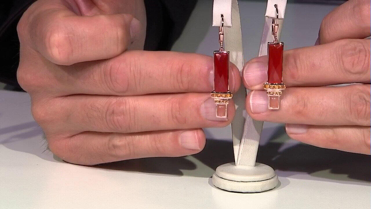 Video Orecchini in argento con Corniola (KM by Juwelo)