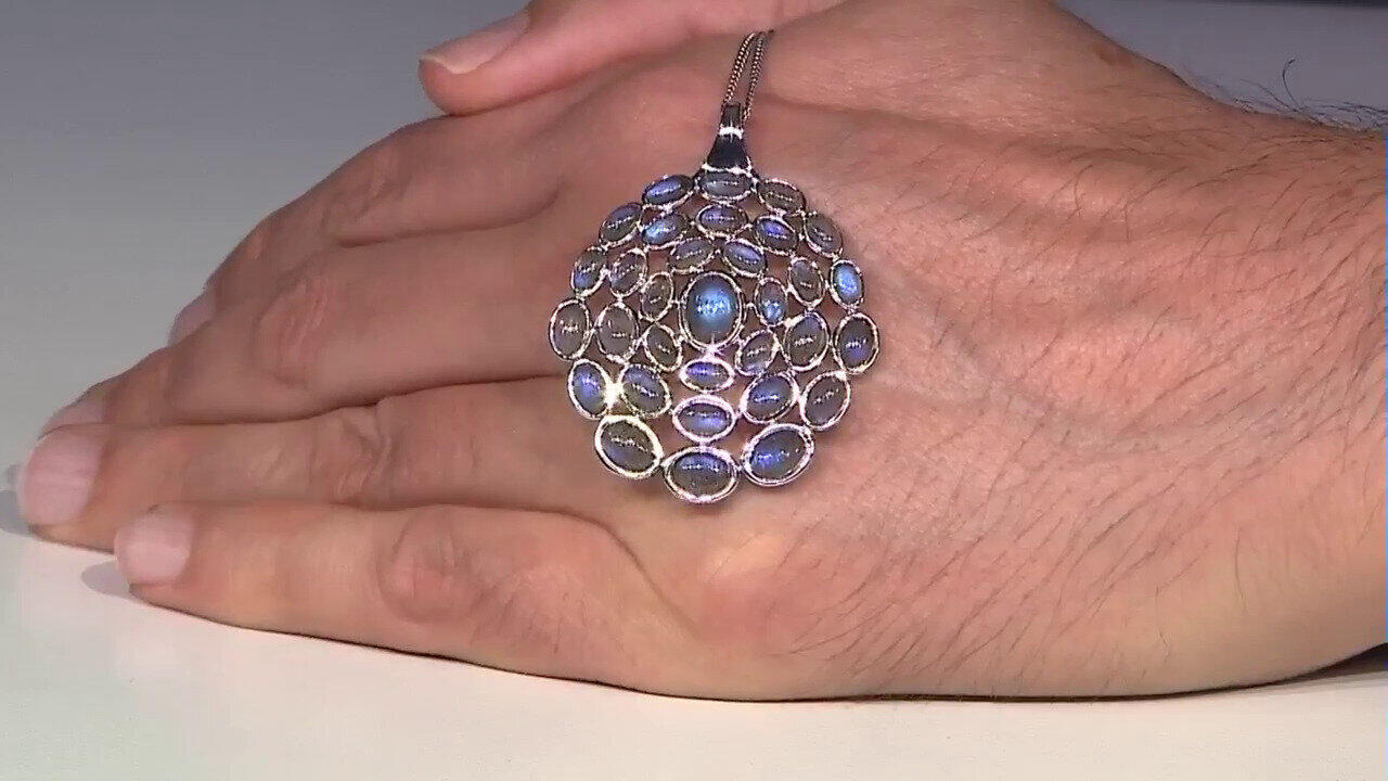 Video Ciondolo in argento con Labradorite Verde Maniry (KM by Juwelo)