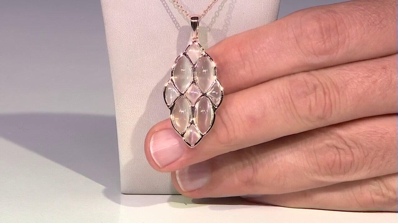 Video Collier en argent et Pierre de lune verte (KM by Juwelo)