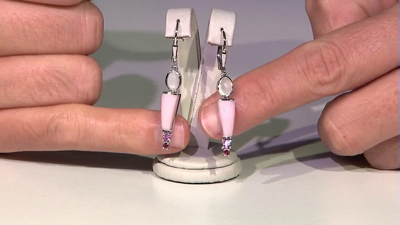 Video Orecchini in argento con Opale Rosa (KM by Juwelo)