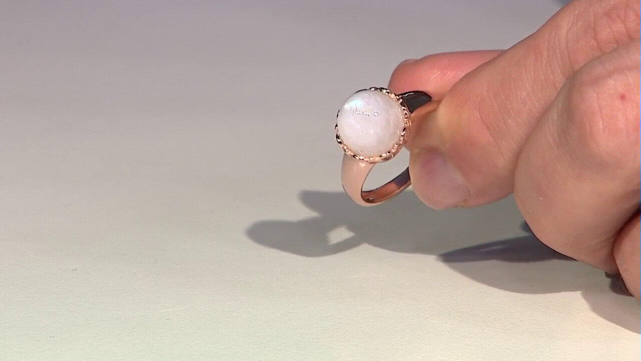 Video Anillo en plata con Piedra de luna azul (KM by Juwelo)