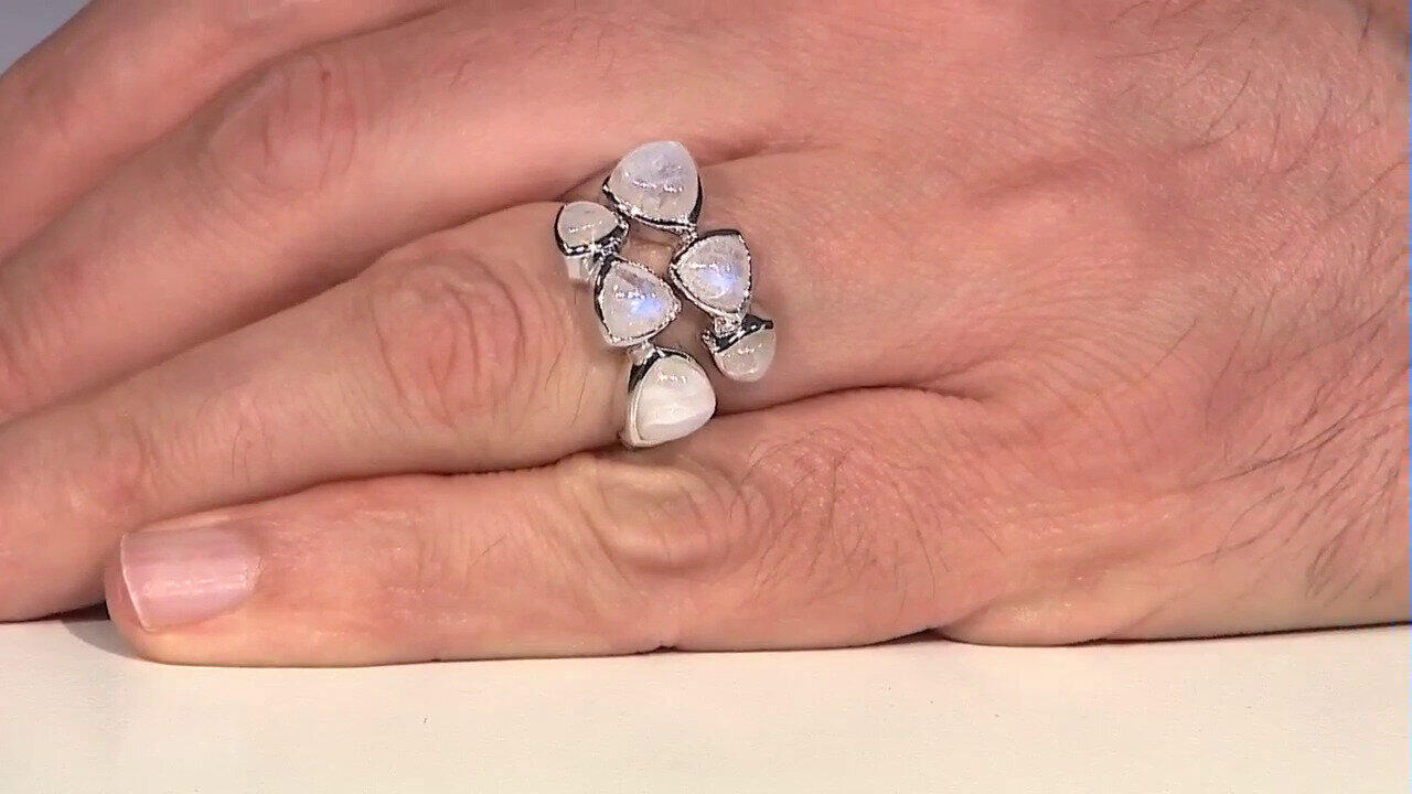 Video Anillo en plata con Piedra de luna azul (KM by Juwelo)