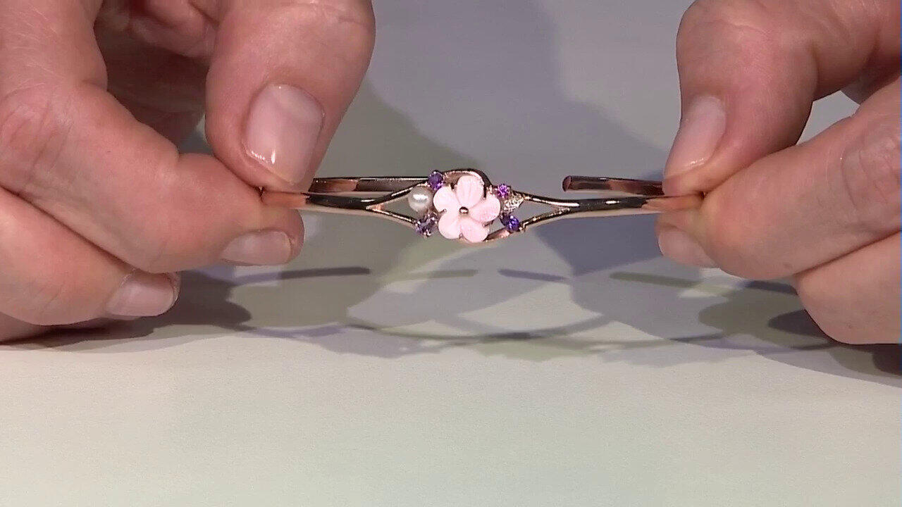 Video Brazalete en plata con Nácar
