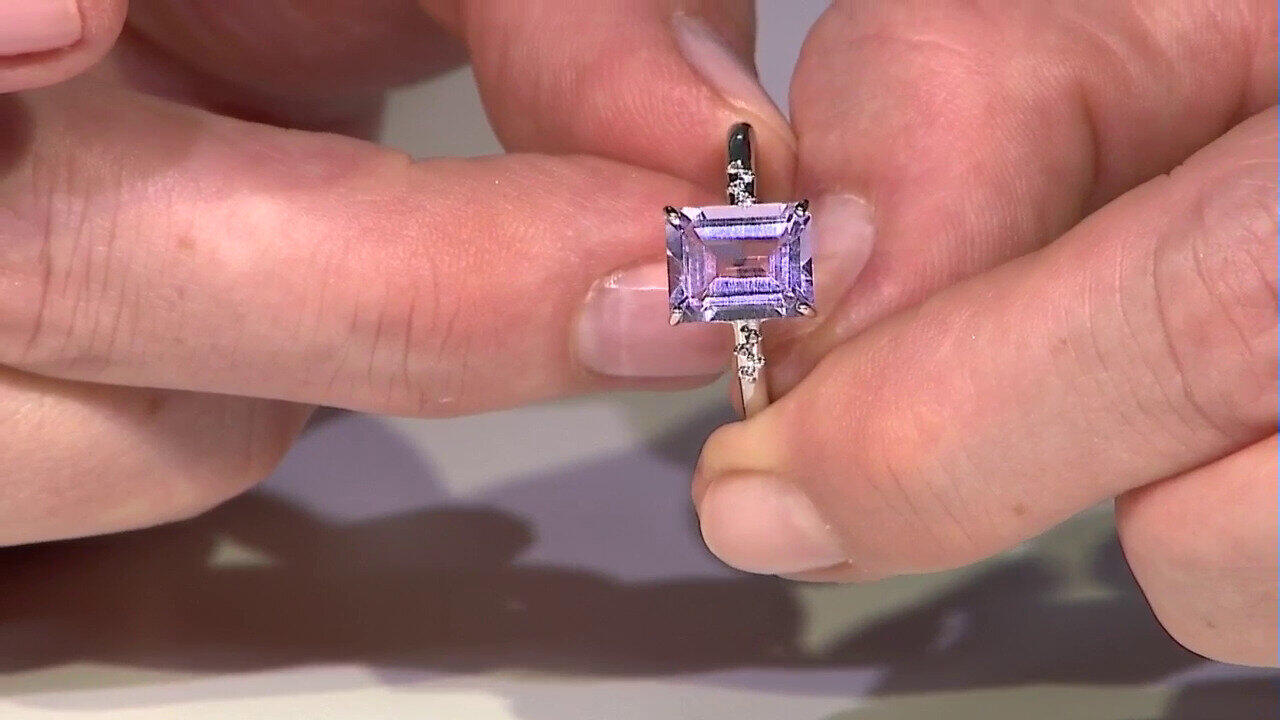 Video Anillo en plata con Amatista Rosa de Francia