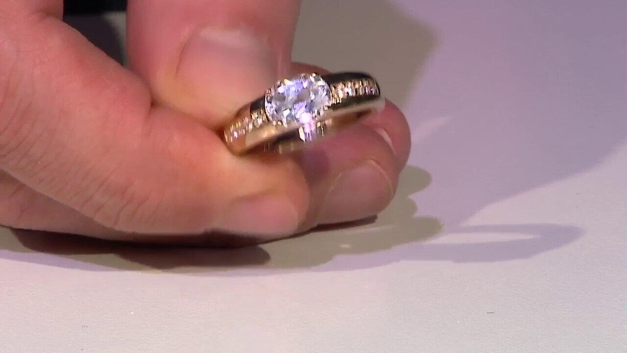 Video Anello in argento con Diamante Cioccolato I2