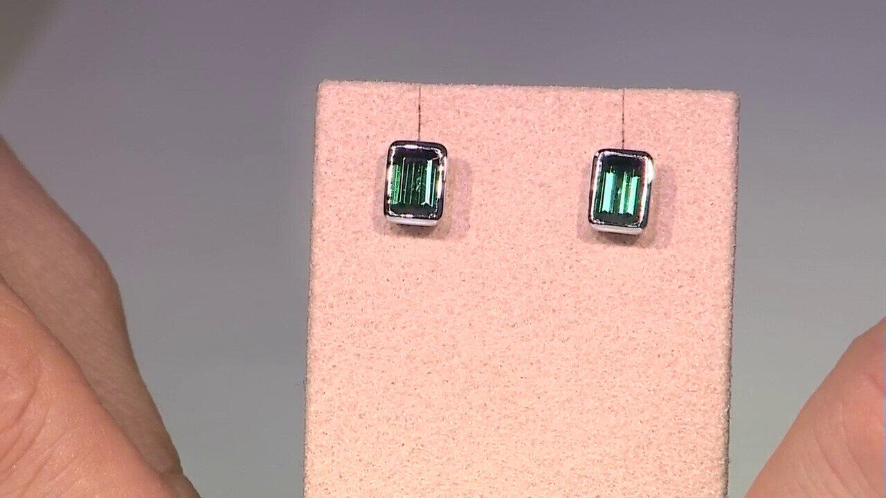 Video Boucles d'oreilles en or et Tourmaline verte de Benedito (Adela Gold)