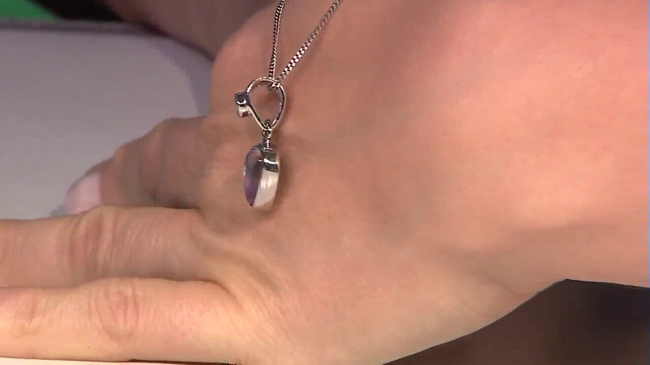 Video Zilveren hanger met een ametrien