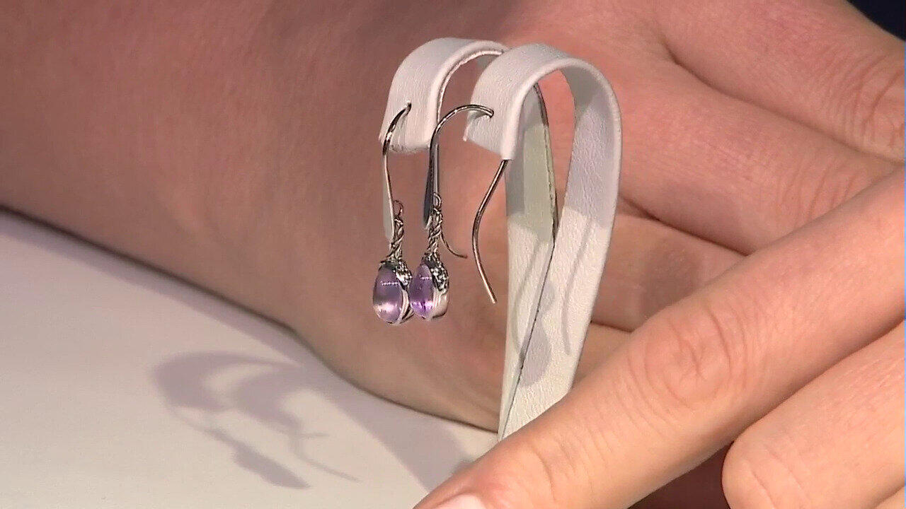 Video Boucles d'oreilles en argent et Amétrine