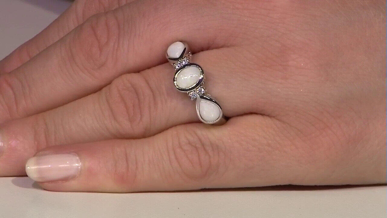 Video Anello in argento con Opale Australiano