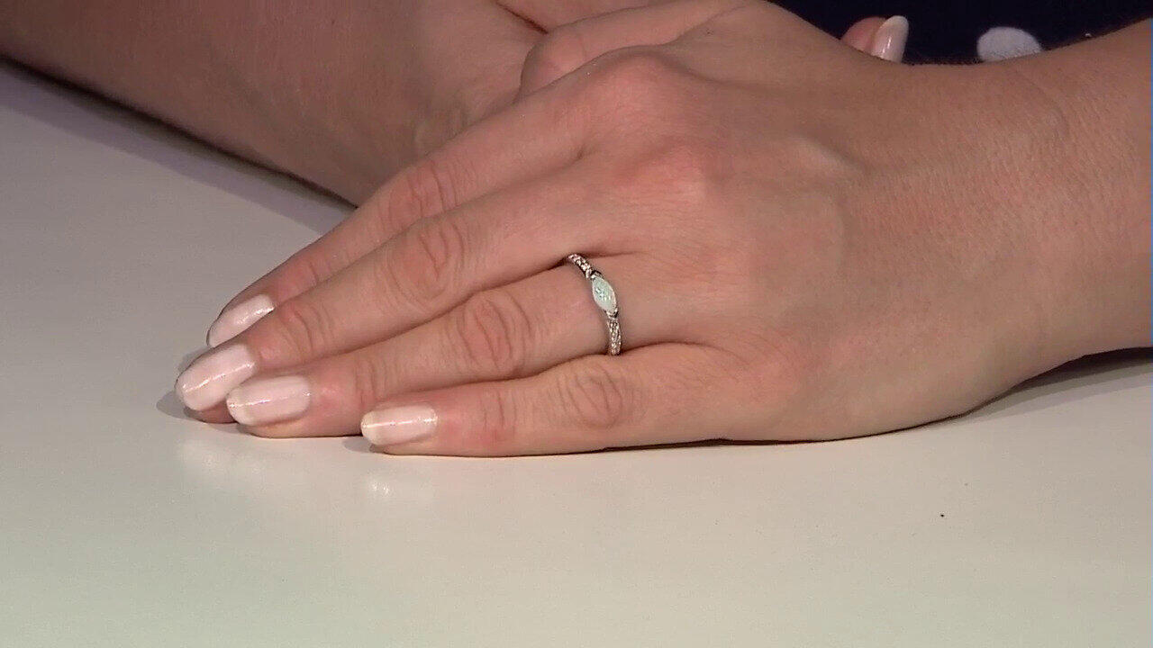 Video Australian Opal Silver Ring