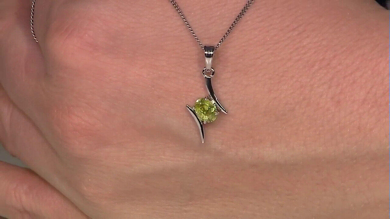 Video Sphene Silver Pendant