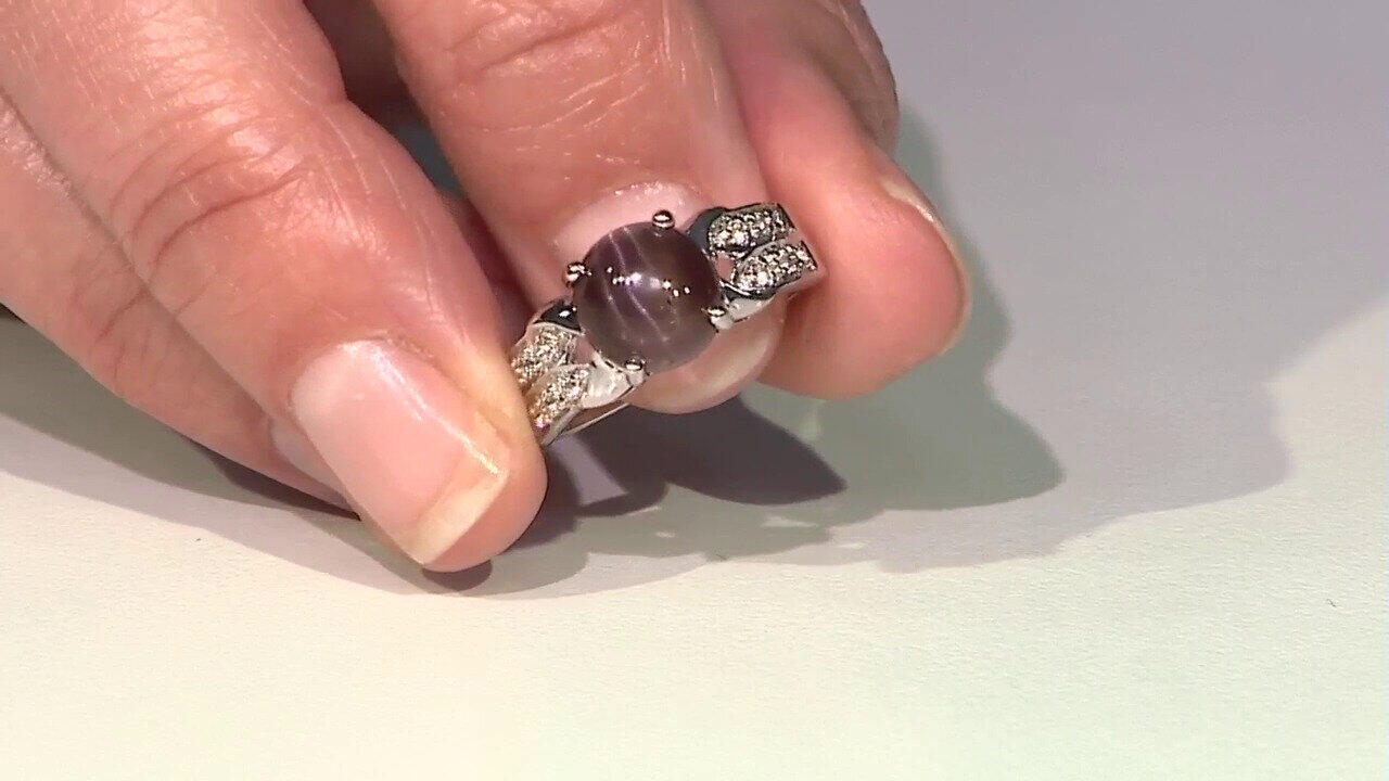 Video Anello in argento con Scapolite Occhio di Gatto