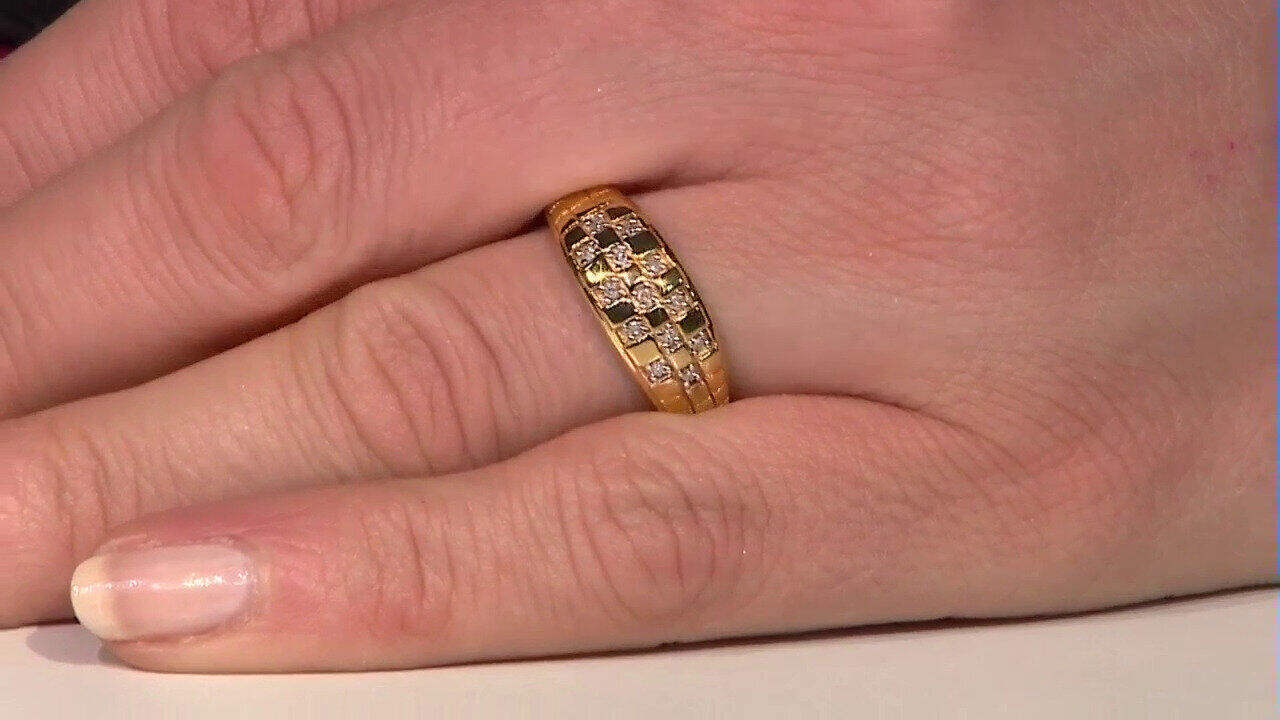 Video Zilveren ring met I2 (I) Diamanten