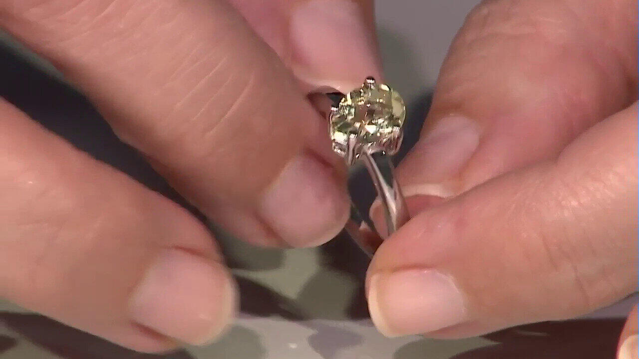 Video Anello in argento con Quarzo Limone