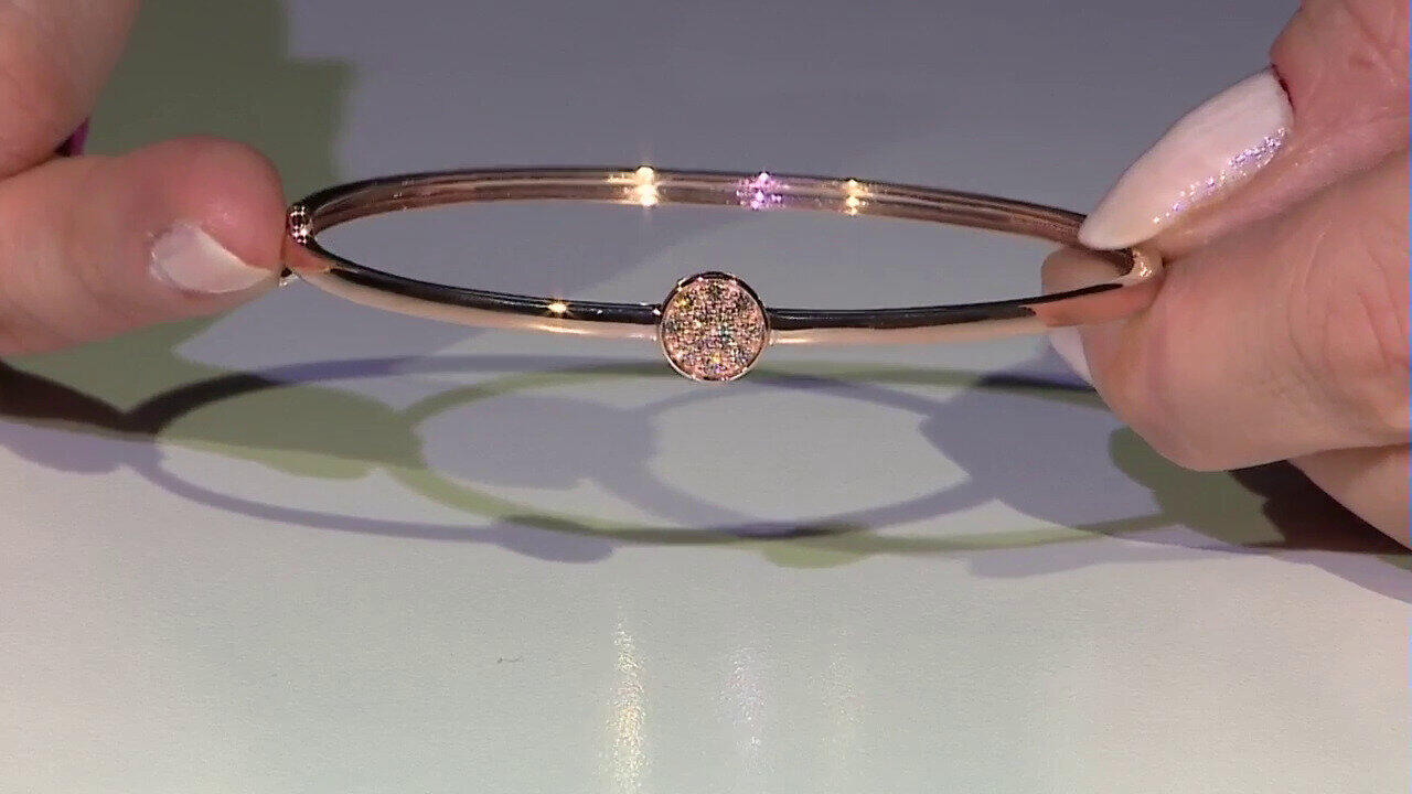 Video Brazalete en oro con Diamante rosa de Francia de Argyle SI1 (Annette)