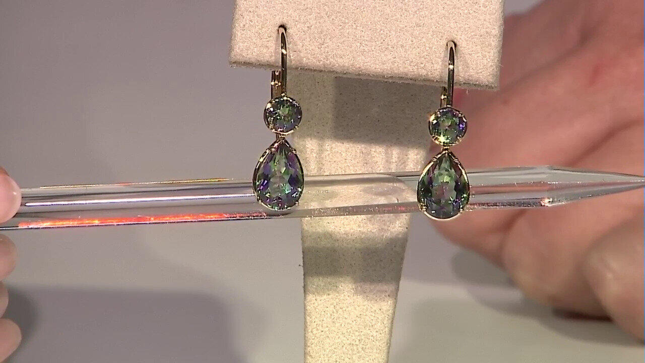 Video Boucles d'oreilles en argent et Quartz mystique