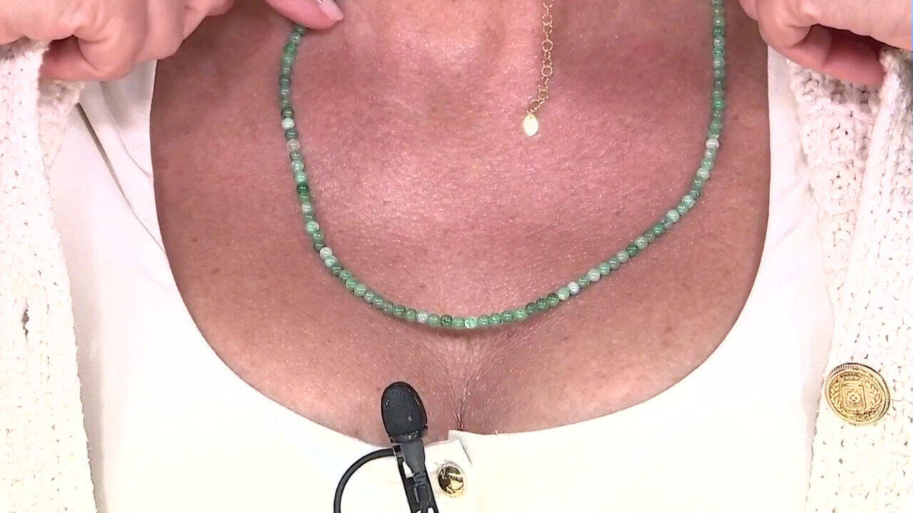 Video Zilveren halsketting met Braziliaanse smaragden