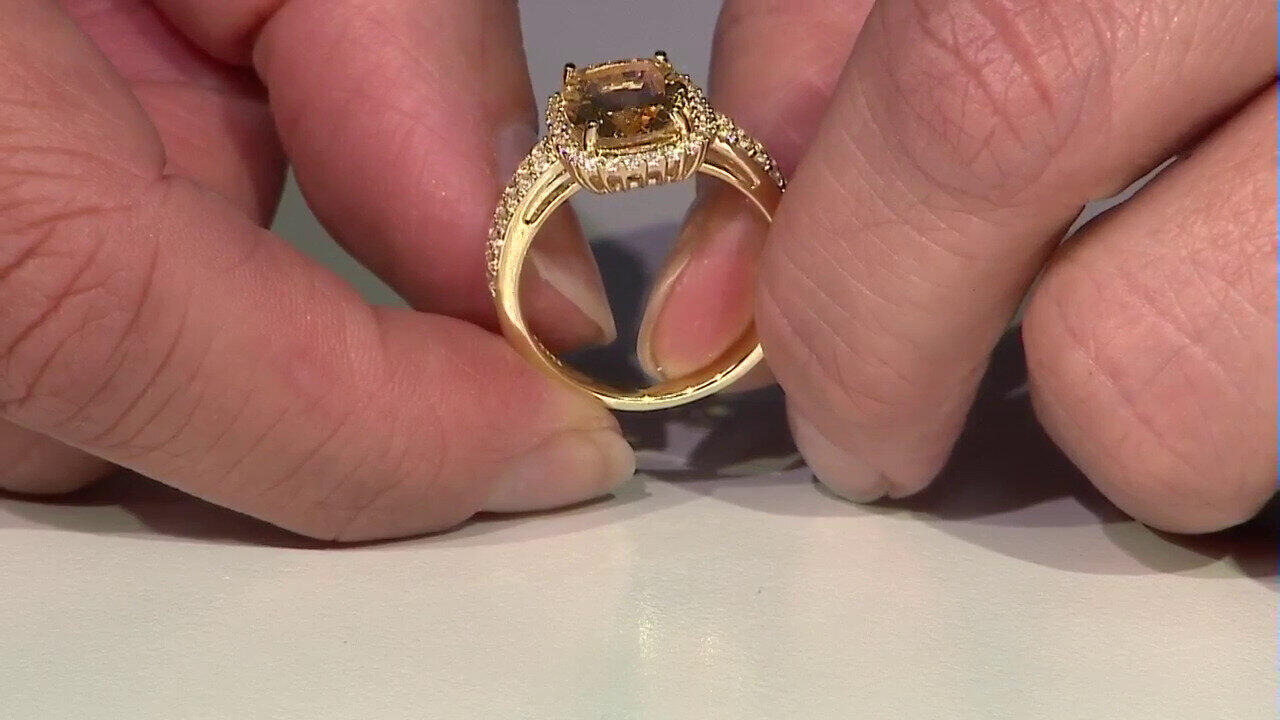 Video Zilveren ring met een citrien (Adela Silber)