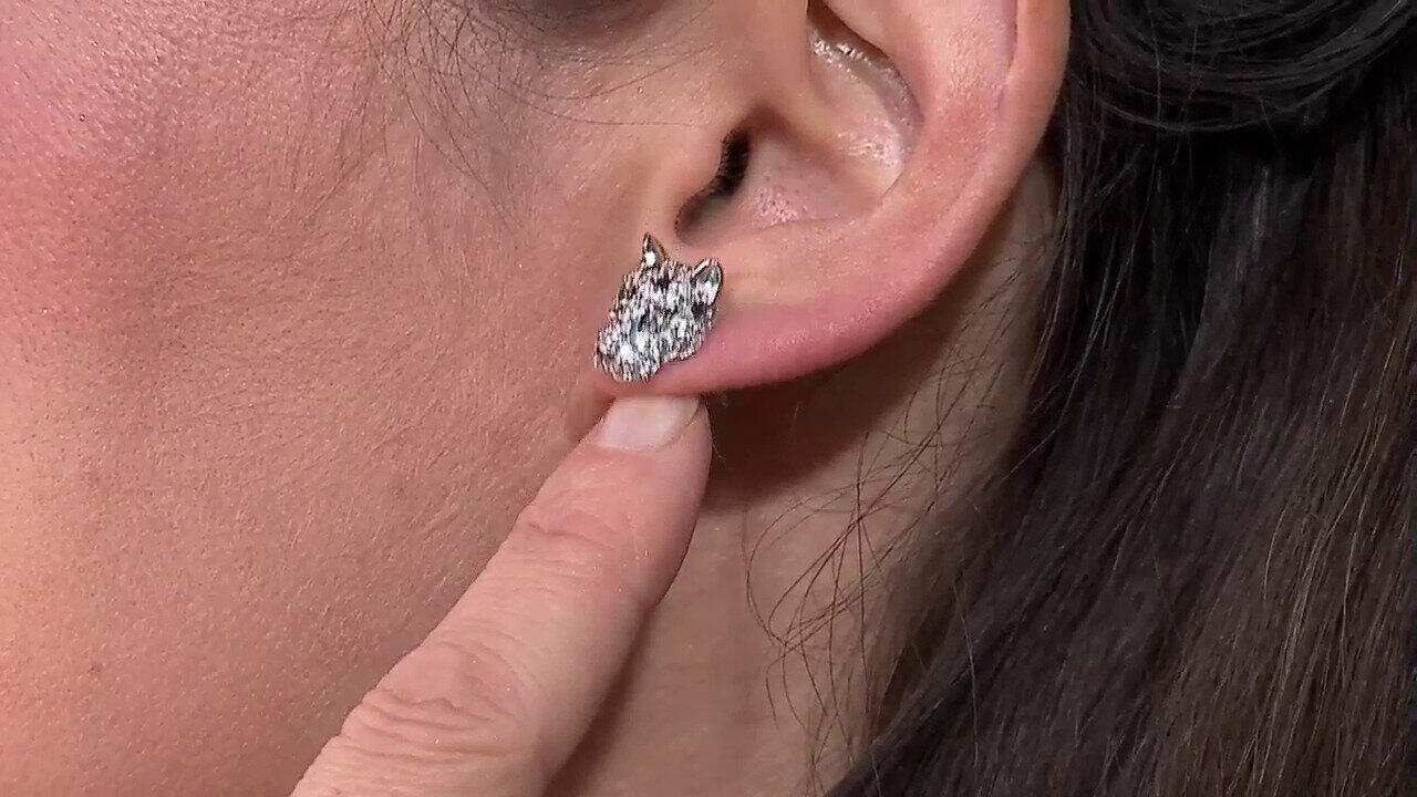 Video Orecchini in argento con Zircone (Adela Silber)