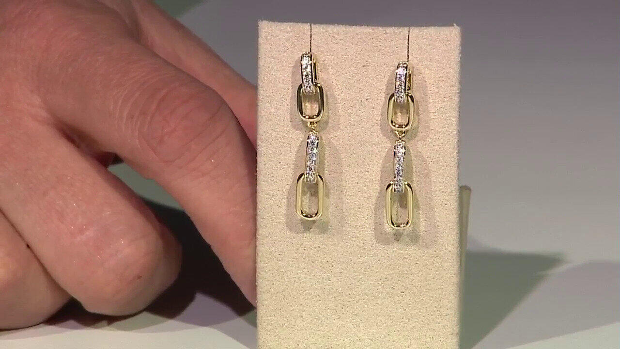 Video Pendientes en plata con Zircón (Adela Silber)