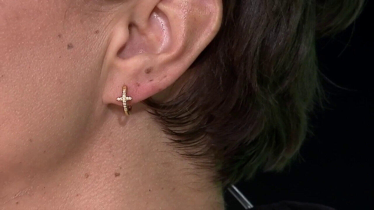 Video Boucles d'oreilles en argent et Zircon (Adela Silber)