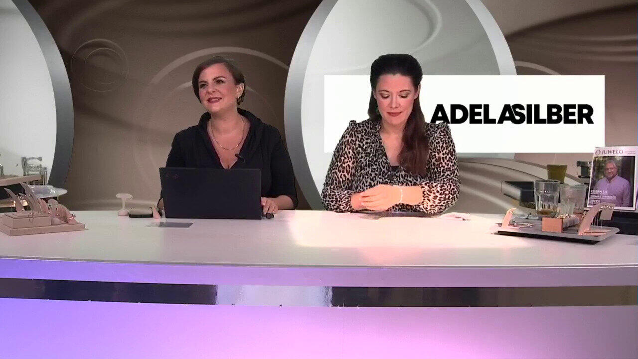 Video Zilveren armband met witte topaasstenen (Adela Silber)