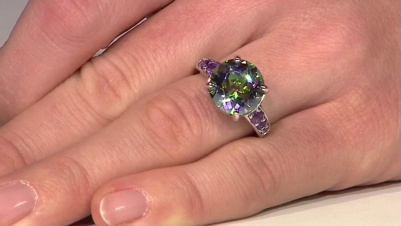 Video Anillo en plata con Cuarzo místico