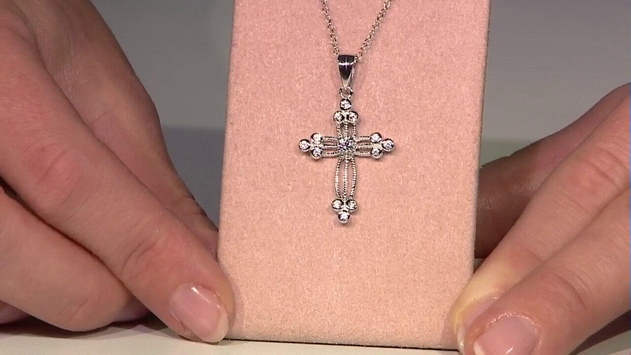 Video Collana in argento con Topazio Bianco