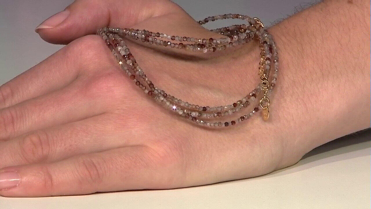 Video Zilveren halsketting met fancy zirkonen