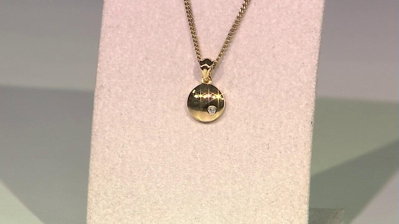 Video Colgante en plata con Diamante I2 (H)