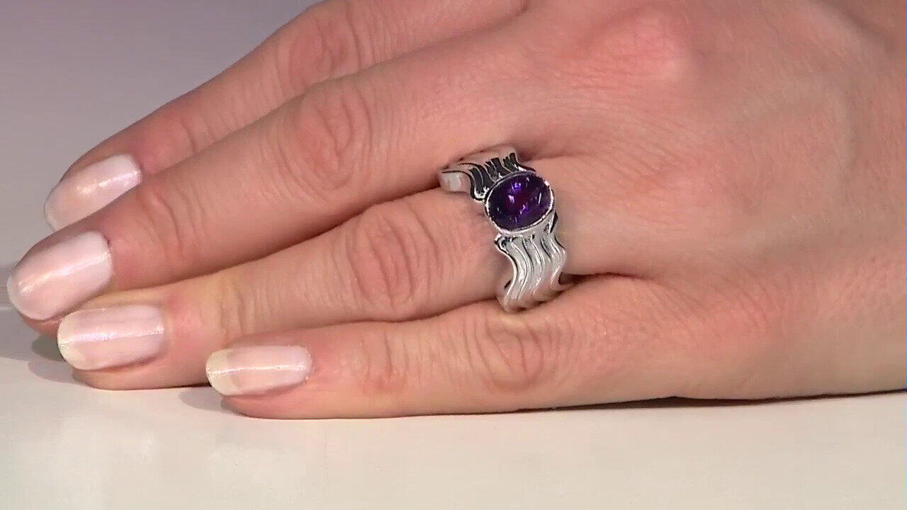 Video Anello in argento con Ametista (de Melo)