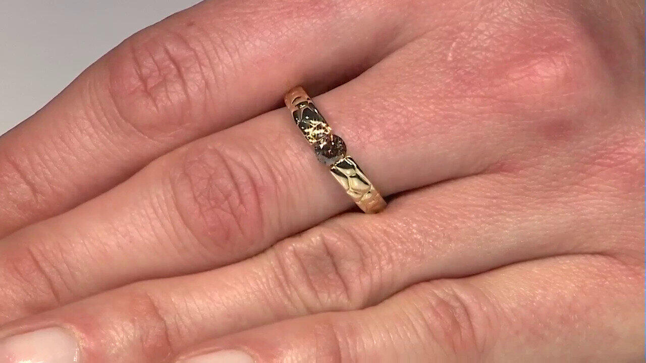 Video Anillo en oro con Diamante chocolate I1 (de Melo)