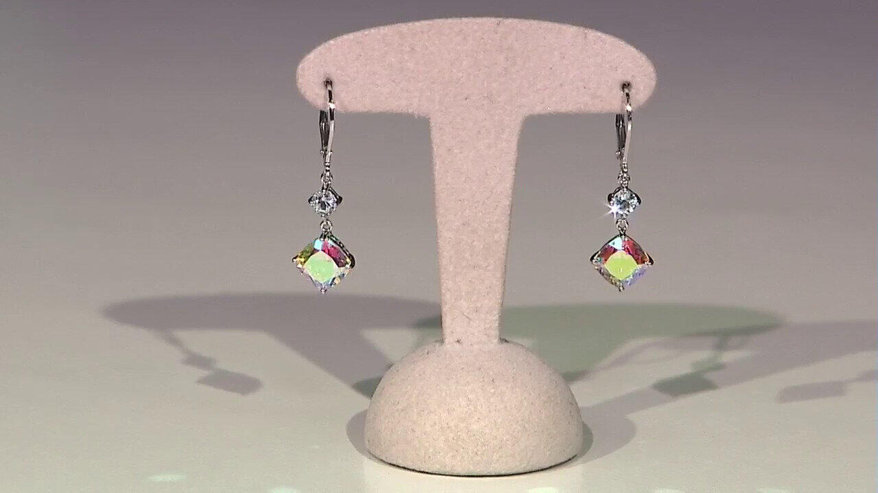 Video Zilveren oorbellen met maanlicht kwartskristallen