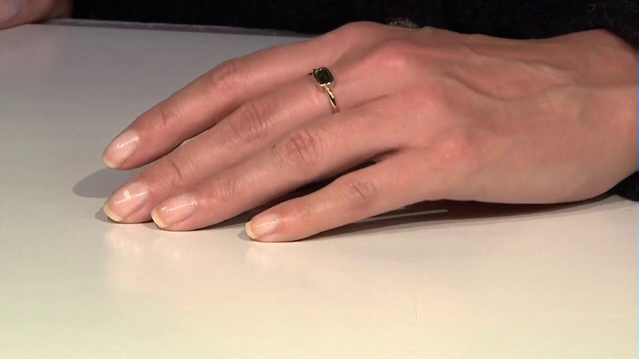 Video Anillo en oro con Turmalina verde Benedito (Adela Gold)