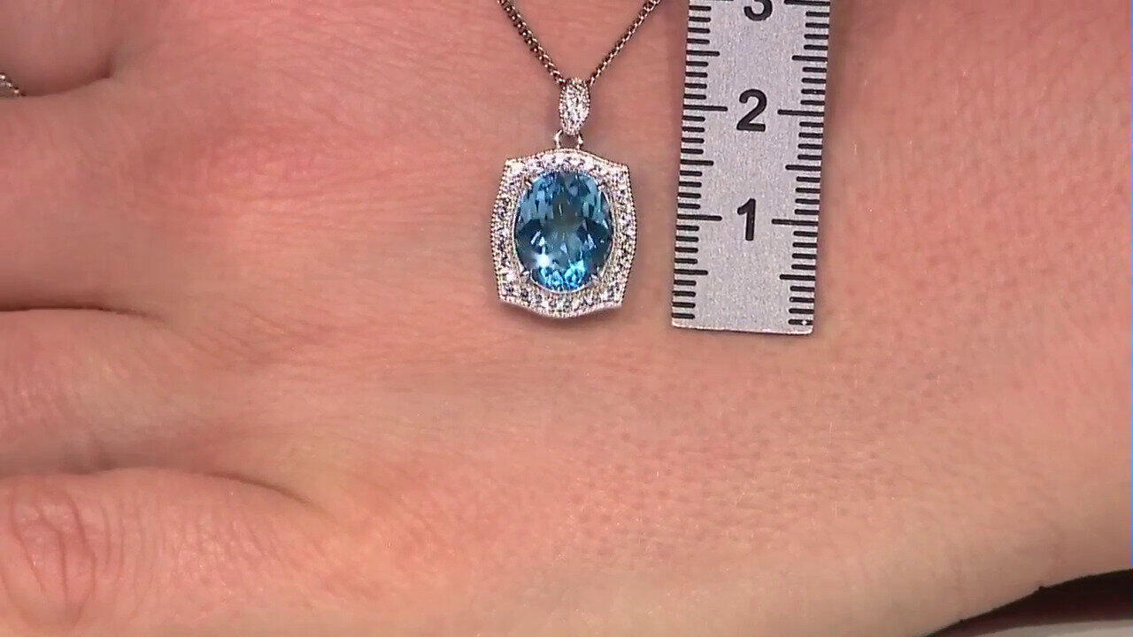 Video Zilveren hanger met een Marambaia-topaas